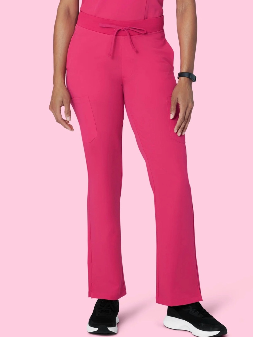 Mandala Scrubs 9 Pocket Cargo Pants Hot Pink